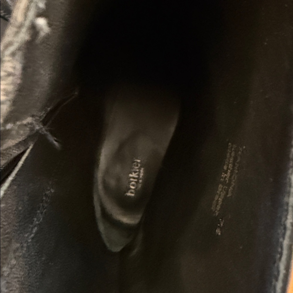 Botkier Ramona Black Leather Ankle Boot Side Zip Low Block Heel Brazil-Made 7.5 - Picture 13 of 16